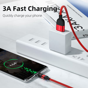 Greenport 540 Degrees Rotating 3A Fast Nylon USB Cable 3 in 1 Magnetic Charging Cable for Mobile Phone with FREE 10,000mAh POWER BANK